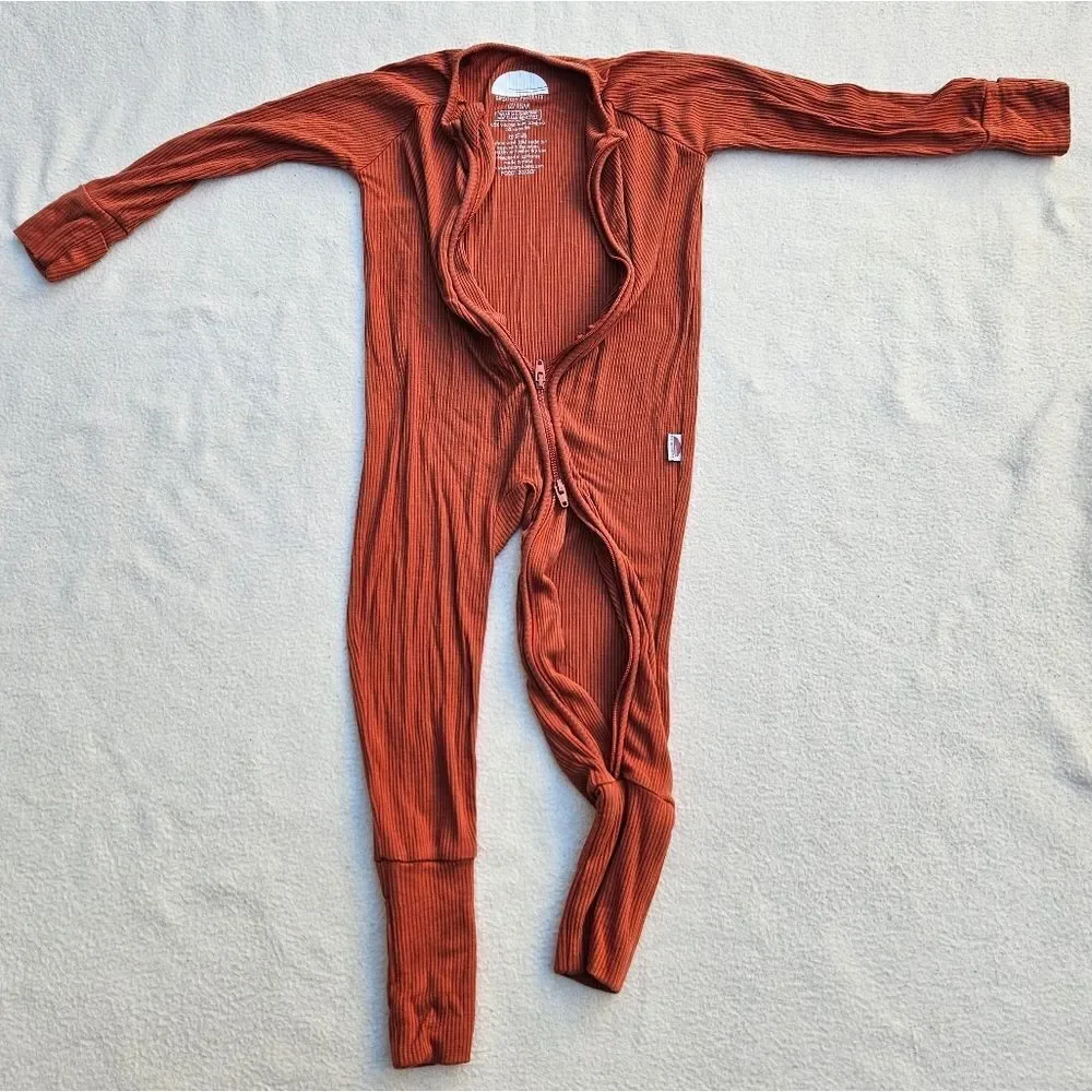 Brixton Phoenix Rust Bamboo Zip Romper 12-18M